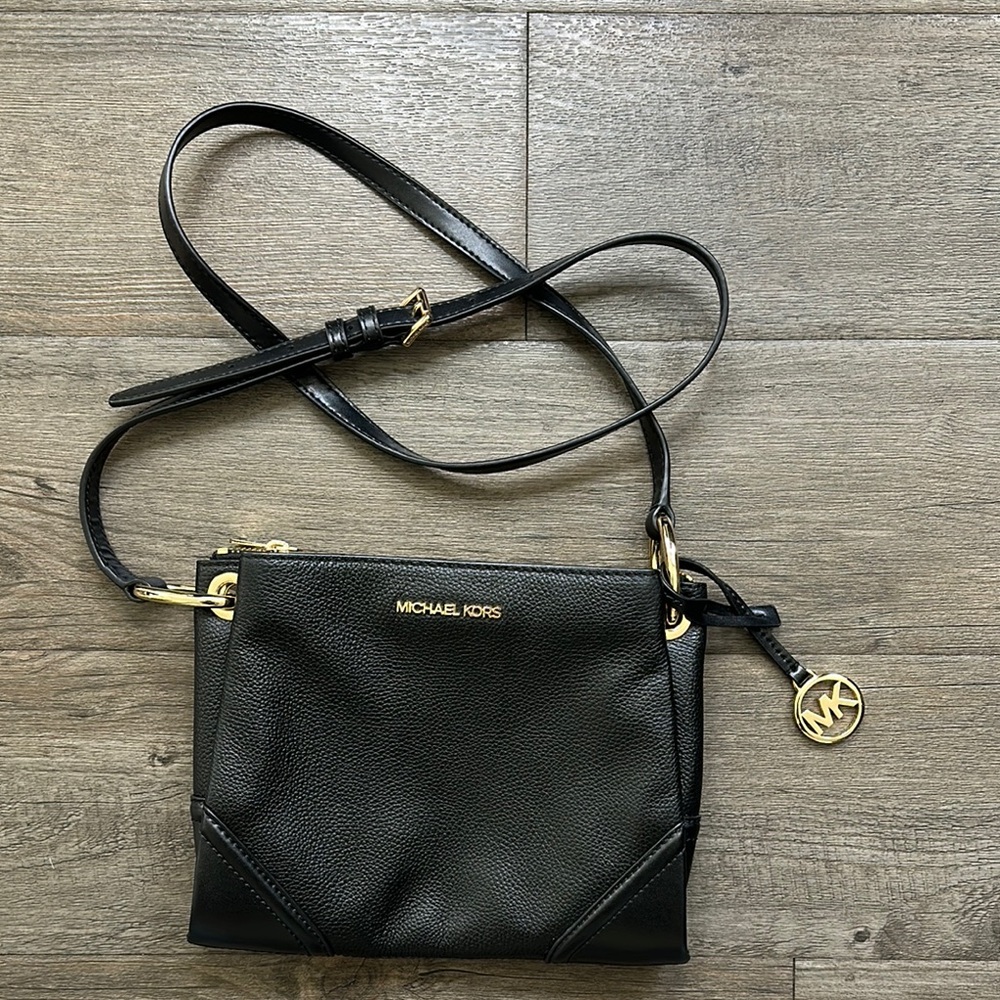 Michael Kors Black and Gold Crossbody Bag